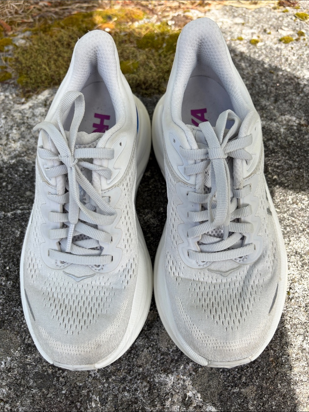 Hoka Bondi 9 Cosmic Grey/White Women's running shoes sneakers size 4 kids 2.5 - Picture 3 of 16